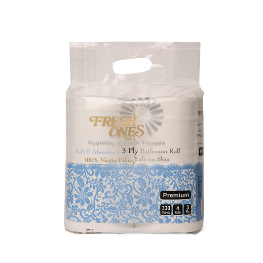 Fresh Ones Bathroom Rolls (4 Rolls X 330 Sheets X 3 Ply)