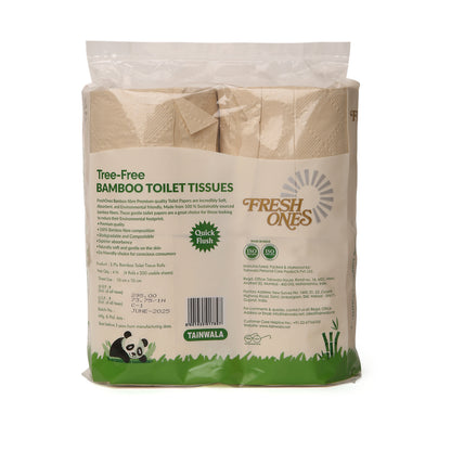 Fresh Ones Bamboo Toilet Rolls (4 Rolls X 200 Sheets X 3 Ply)