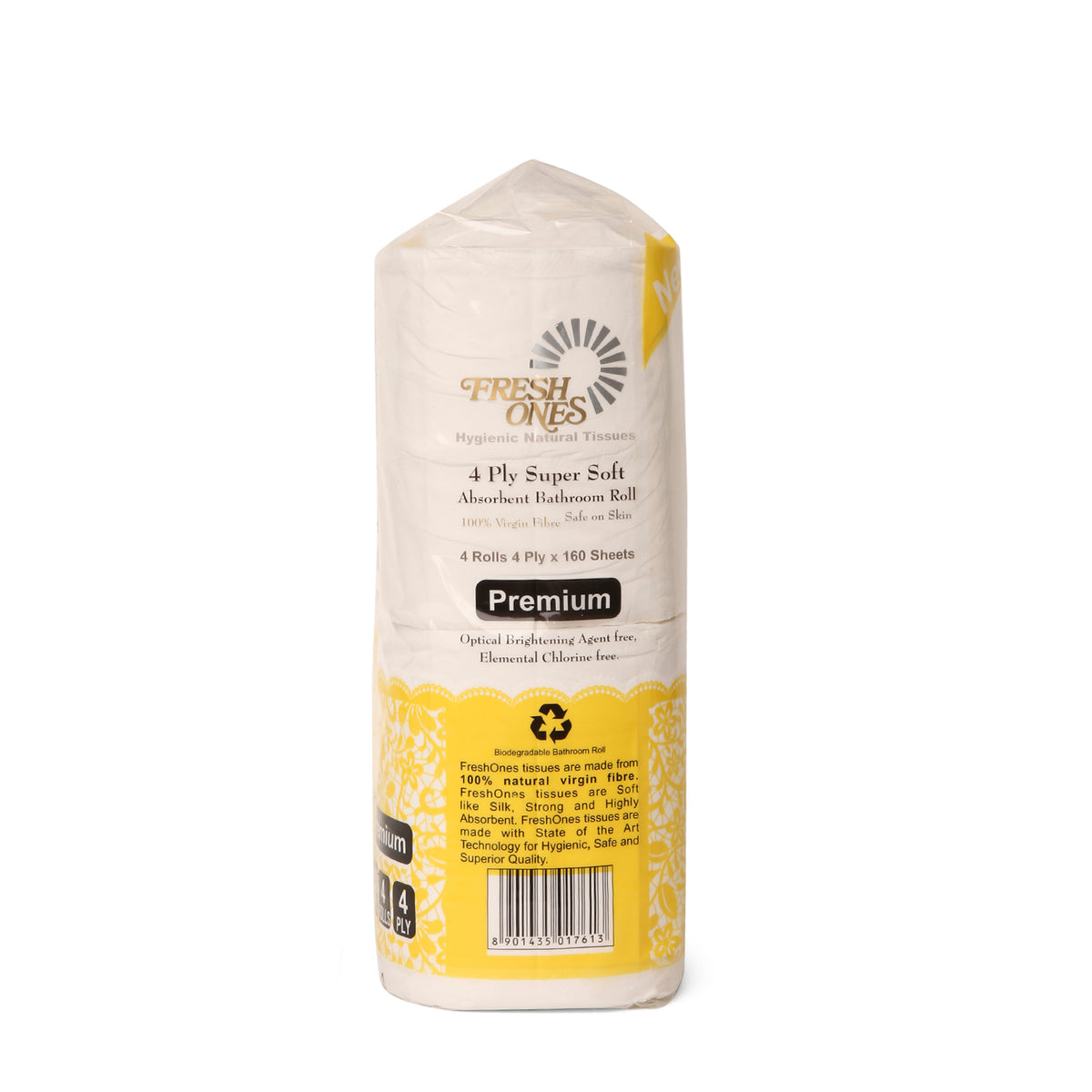 Fresh Ones Bathroom Rolls (4 Rolls X 160 Sheets X 4 Ply)
