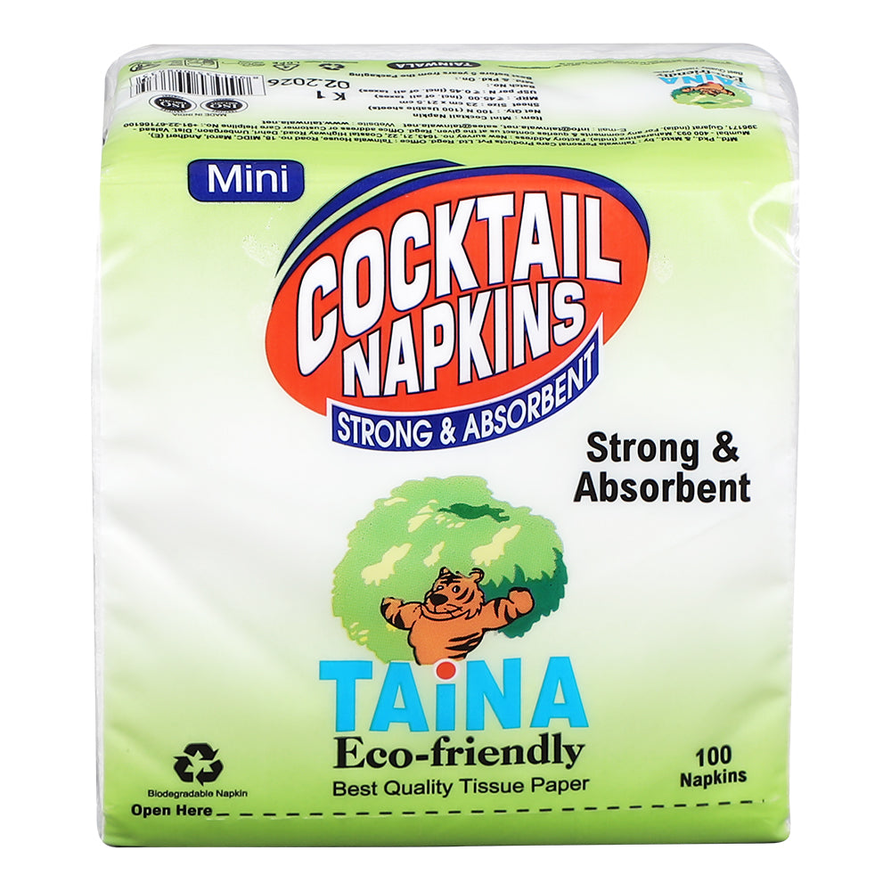 Taina Cocktail Napkin Mini (100 Napkins X 1 Ply)(21.5 X 23)