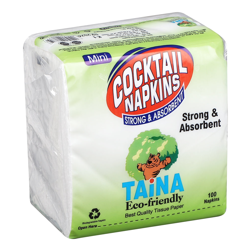 Taina Cocktail Napkin Mini (100 Napkins X 1 Ply)(21.5 X 23)