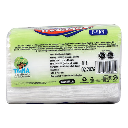 Taina Cocktail Napkin Mini (100 Napkins X 1 Ply)(21.5 X 23)