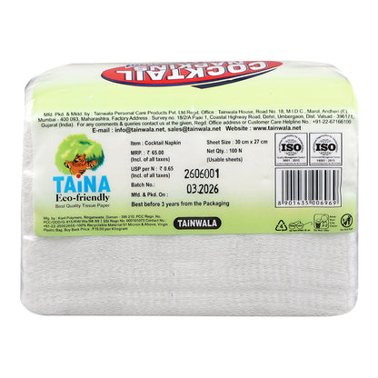 Taina Cocktail Napkin (100 Napkins X 1 Ply)(27 X 30)