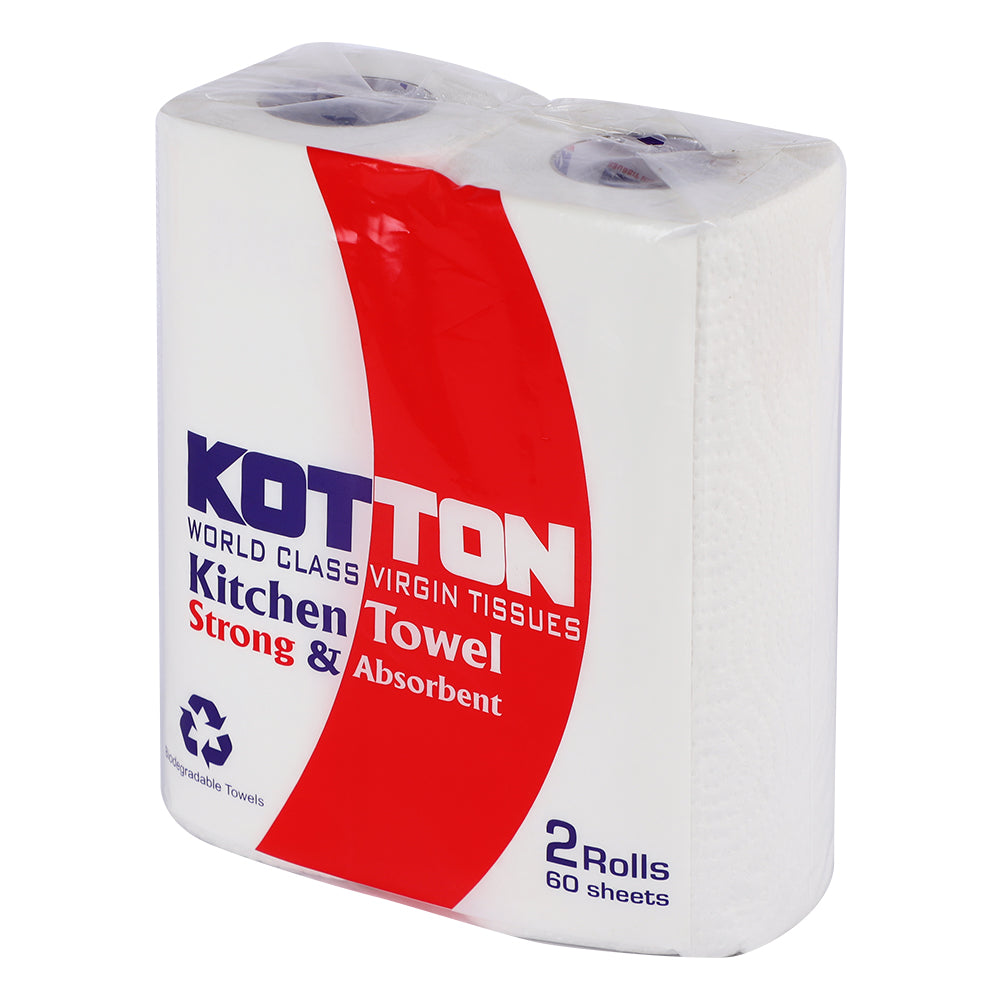 Kotton Kitchen Towels (2 Rolls X 60 Towels X 2 Ply)
