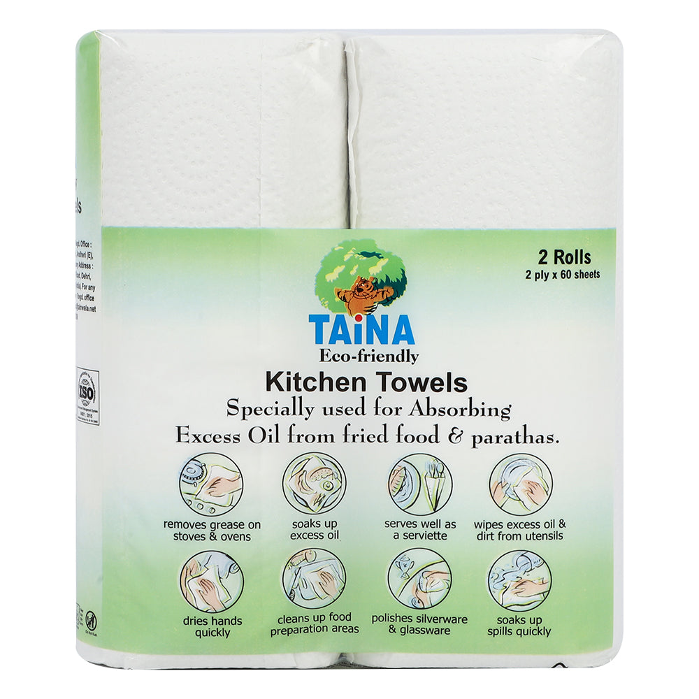 Taina Kitchen Towels (2 Rolls X 60 Sheets X 2 Ply)
