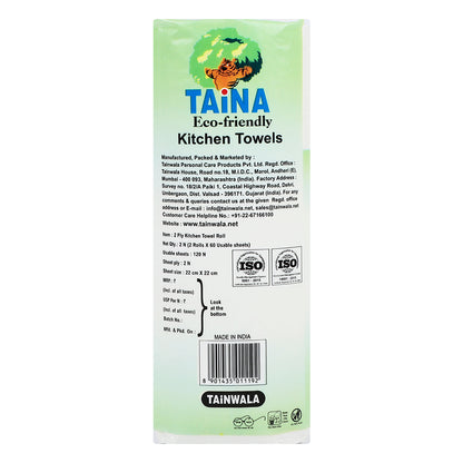Taina Kitchen Towels (2 Rolls X 60 Sheets X 2 Ply)