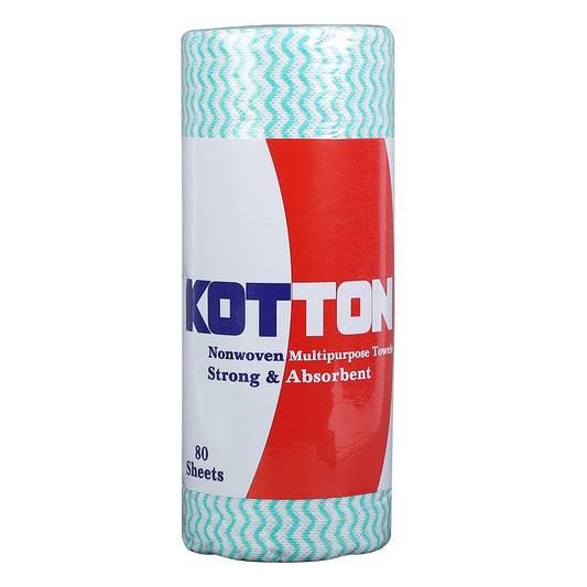 Kotton Nonwoven Multipurpose Towels (80 Sheets )(23X21)