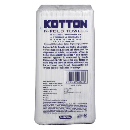 Kotton N Fold Towels Pouch (200 Pulls)