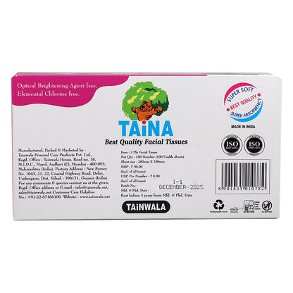 Taina Facial Tissues (100 Pulls X 2 Ply)